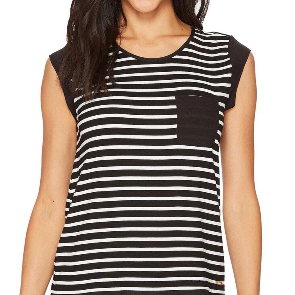 Calvin Klein 2 for $10 Cap-Sleeve Striped Tee